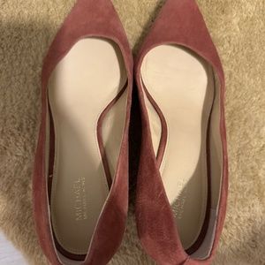 Michael Kors low pumps dark red suede leather US 8 pointed toe